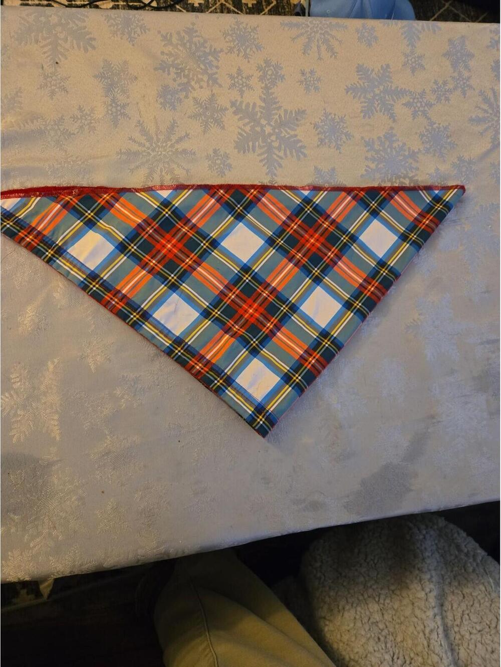 Merry & Bright Reversible Plaid and Velvet Holiday Dog Bandana